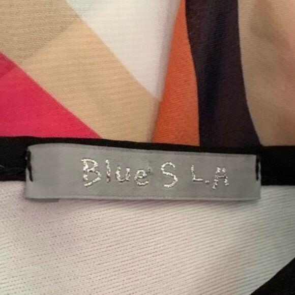 Blue Sla High Low Striped Maxi - Picture 3 of 4